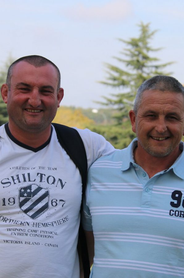 Olivier Charlas (à gauche) en compagnie de Florent Zanandréa, le duo de coachs de L'Isle-en-Dodon. /Photo DDM.