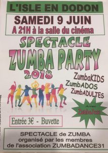 spectacle de Zumba l'isle en dodon