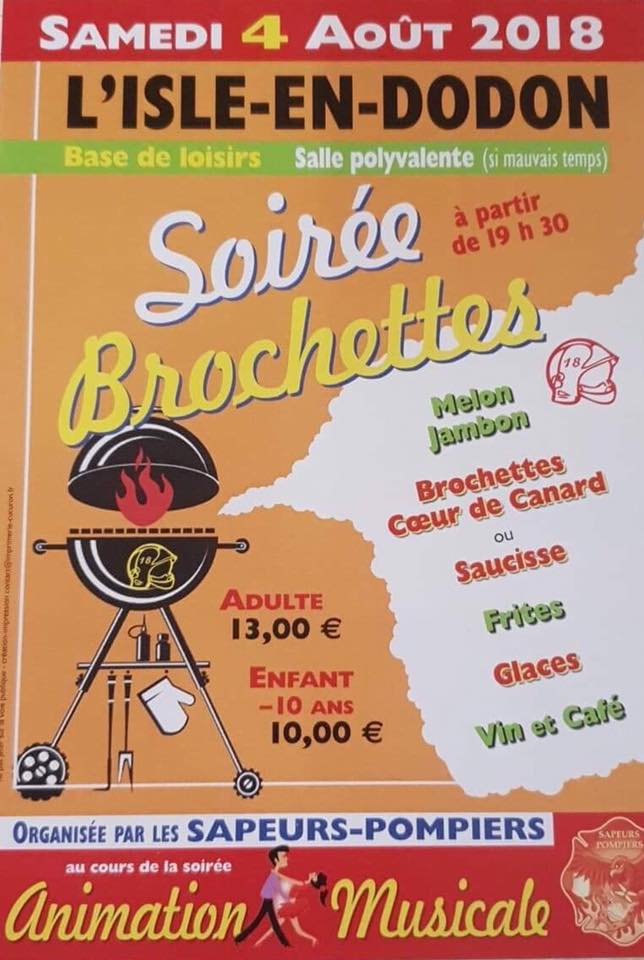 Soirée brochettes des Sapeurs-pompiers de l’Isle-en-Dodon