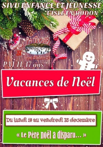 Programme SIVU 11-17 ans vacances de noël