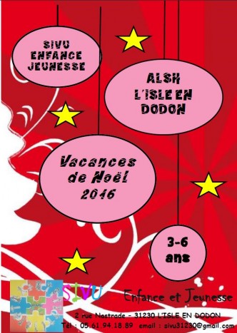 programme 3-6 ans SIVU vacances noël 2016