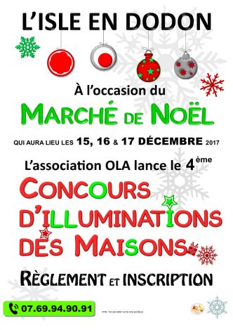 concours de maisons illuminées l'isle en dodon marché de noël